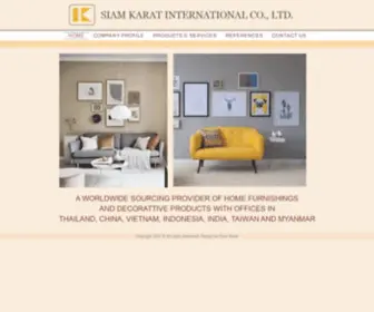 Siamkarat.com(A WORLDWIDE SOURCING PROVIDER OF HOME FURNISHINGS AND DECORATTIVE PRODUCTS WITH OFFICES IN THAILAND) Screenshot