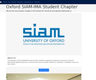 Siamoxford.com(Oxford University SIAM Student Chapter) Screenshot