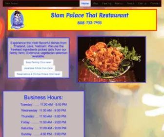 Siampalacethairestaurant.com(Siampalacethairestaurant) Screenshot