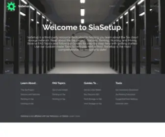 Siasetup.info(Learn about Sia) Screenshot