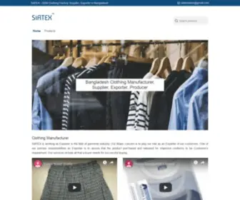 Siatexgroup.com(Bangladesh Clothing Manufacturers) Screenshot