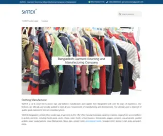 Siatexsourcing.com(Bangladesh Clothing Sourcing Company) Screenshot