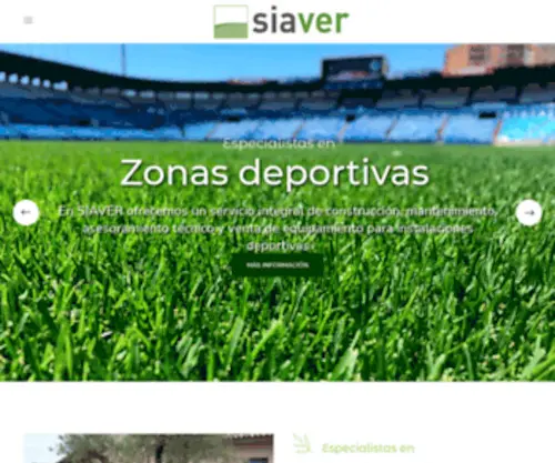 Siaver.com(Construcción y mantenimiento de césped deportivo) Screenshot