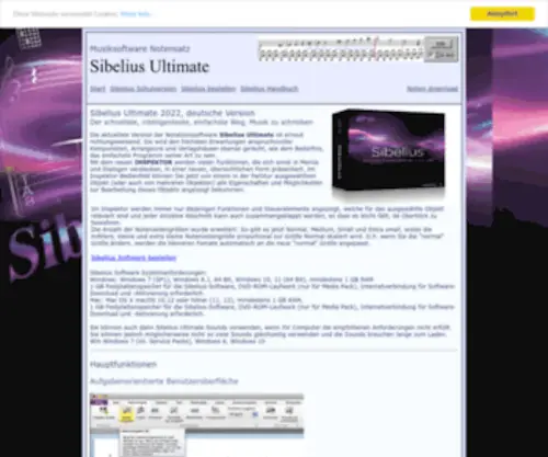 Sibelius.ch(Sibelius Notensatz Software) Screenshot