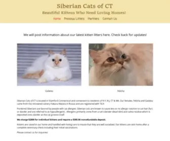 Siberiancatsct.com(Siberian Cats) Screenshot