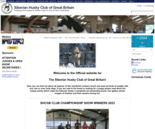 Siberianhuskyclub.org.uk(   SHCGB Aviemore 2024) Screenshot