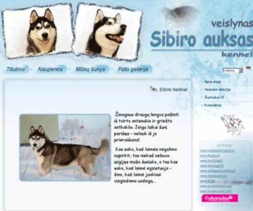 Sibirohaskiuveislynas.lt(Sibiro haskių veislynas) Screenshot