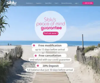 Siblu.co.uk(Mobile home holidays & ownership) Screenshot