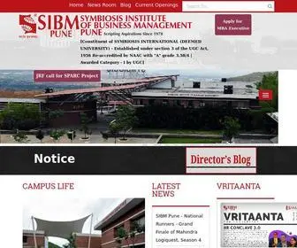 Sibm.edu(Symbiosis Institute of Business Management (SIBM)) Screenshot