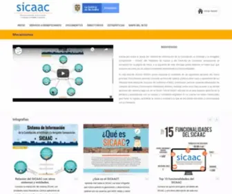 Sicaac.gov.co(SICAAC-Sistema de Información de la Conciliación, el Arbitraje y la Amigable Composición) Screenshot