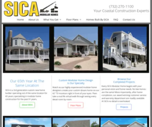 Sicahomes.com(Sica Modular Homes) Screenshot