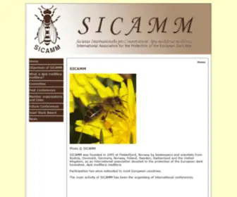 Sicamm.org(International Association for the Protection of the European Dark Bee) Screenshot