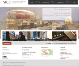 Sicc.gov.sg(Singapore International Commercial Court (SICC)) Screenshot