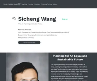 Sichengwangsicheng.com(Sicheng Wang's academic website) Screenshot