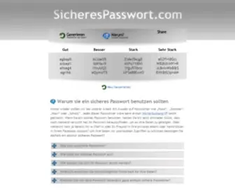 Sicherespasswort.com(Sicheres Passwort generieren) Screenshot