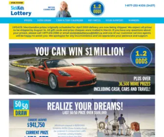 Sickkidslottery.ca Screenshot