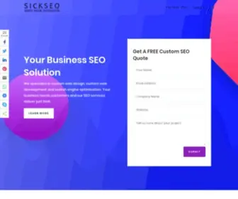 Sickseo.co.uk(UK's Most Affordable SEO Marketing Agency) Screenshot