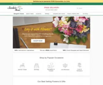 Sicolasflorist.com(Fresh Flower Delivery to Houston) Screenshot