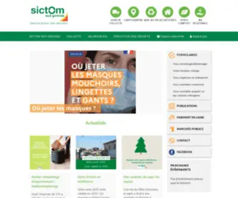 Sictomsudgironde.fr(Collectivité en charge de la gestion des déchets en Sud) Screenshot