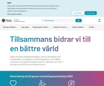 Sida.org(Styrelsen för internationellt utvecklingssamarbete) Screenshot