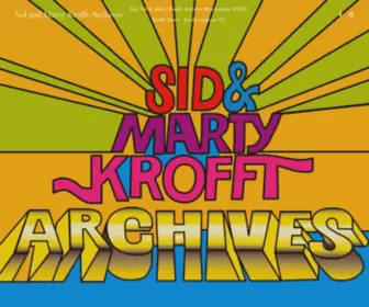 Sidandmartykrofftarchives.com(Sid and Marty Krofft Archives) Screenshot