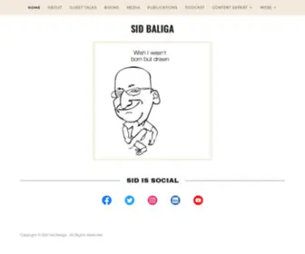 Sidbaliga.com(Sid Baliga) Screenshot