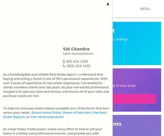 Sidchandra.com(Real Estate Brampton. Information about Real Estate properties to buy or sell in Brampton. REALTOR) Screenshot