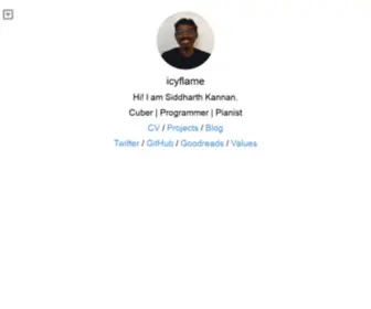 Siddharthkannan.in(Siddharth Kannan) Screenshot