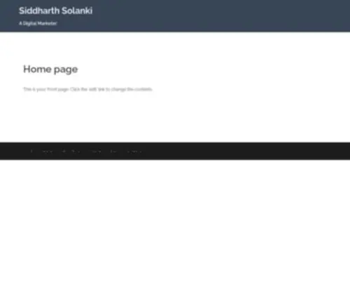 Siddharthsolanki.com(A Digital Marketer) Screenshot