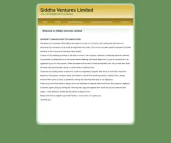 Siddhaventures.com(Siddha Ventures Limited) Screenshot