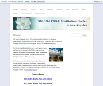 Siddhayogalosangeles.org(Siddha Yoga Meditation Center in Los Angeles) Screenshot