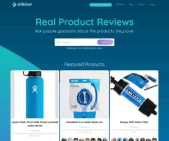 Sidebarchats.com(Real Product Reviews) Screenshot