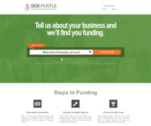 Sidehustlefunding.com(Side Hustle Financial Solutions) Screenshot