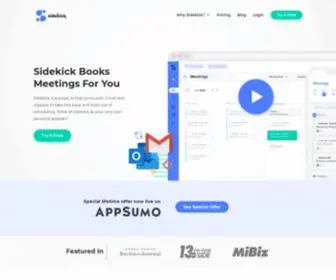 Sidekickai.com(Sidekick books meetings for you. sidekick) Screenshot