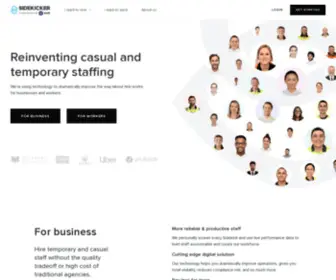 Sidekicker.com.au(Reinventing casual and temporary staffing) Screenshot