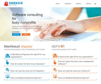 Sidekicksolutionsllc.com(Setting up and administering your nonprofit's software) Screenshot