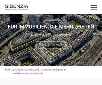 Sidenzia.ch(Sidenzia Immobilienmanagement) Screenshot