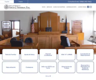 Sidermanlaw.com(The Law Offices of Sergio J) Screenshot