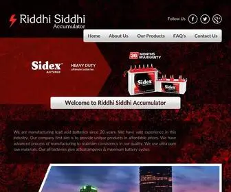 Sidexbattery.com(Riddhi Siddhi Accumulator) Screenshot