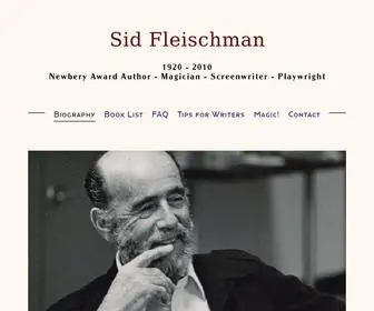 Sidfleischman.com(Sid Fleischman) Screenshot