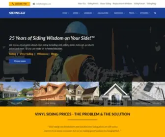 Siding4U.com(About Vinyl Siding) Screenshot