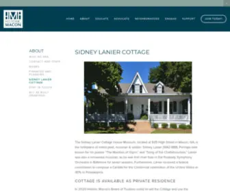 Sidneylaniercottage.org(Historic Macon Foundation) Screenshot