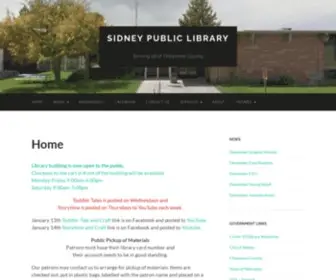 Sidneypubliclibrary.org(Serving all of Cheyenne County) Screenshot