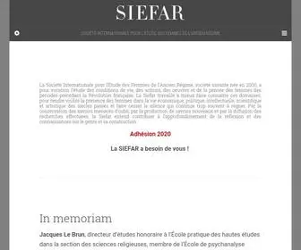 Siefar.org(Société Internationale pour l'Etude des Femmes de l'Ancien Régime) Screenshot