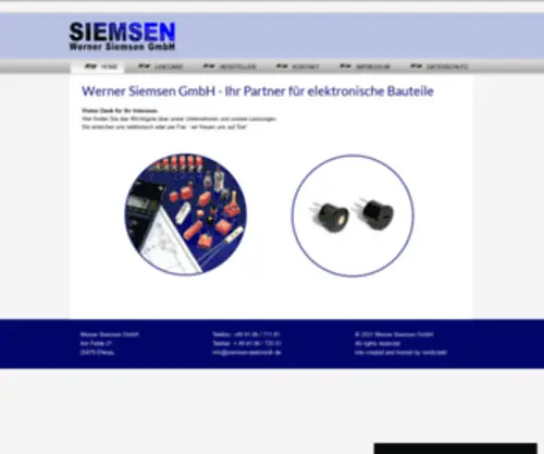 Siemsen-Elektronik.de(Ihre Partner für elektronische Bauteile) Screenshot