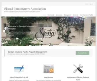 Sienahoa.org(Siena Homeowners Association) Screenshot