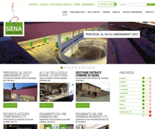 Sienaparcheggi.com(Società dei Servizi del Comune di Siena) Screenshot