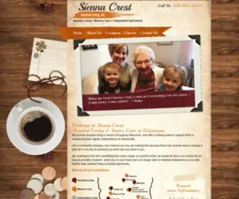 Siennacrest.com(Assisted Living Wisconsin) Screenshot