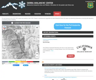 Sierraavalanchecenter.org(Sierra Avalanche Center) Screenshot