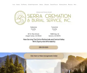 Sierracbs.com(Affordable Funeral Services) Screenshot